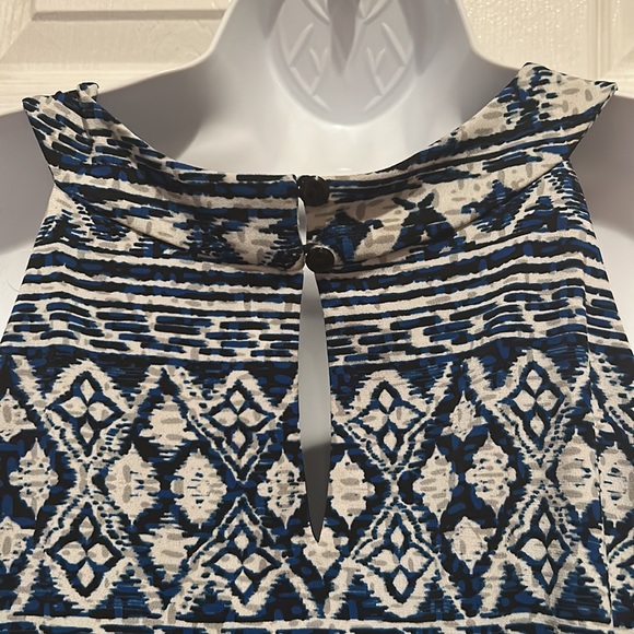 Donna Ricco halter Blue/Grey Blouson Dress Sz 8 - Picture 7 of 9